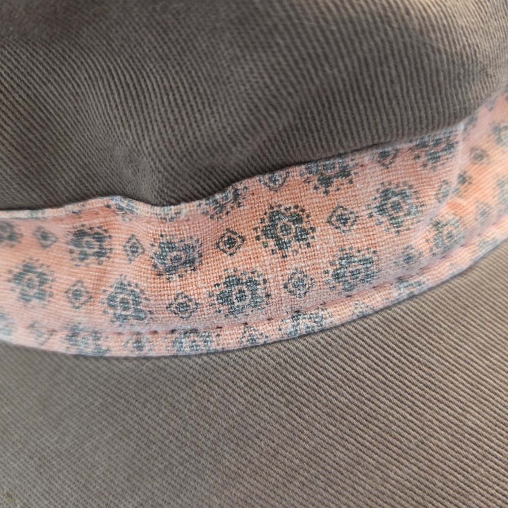 LIFE IS GOOD Floral Band CADET CAP Linen Cotton Twill Feminine Military Gorpcore - Picture 13 of 13